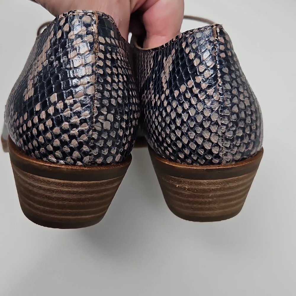 Lucky Brand Erreka Snakeskin Lace-Up Derby Oxfords Womans 7M - Picture 4 of 11